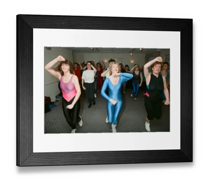 Framed Print : Dietician and writer of Keep Fit and Healthy Eating books Rosemary Conley pictured taking