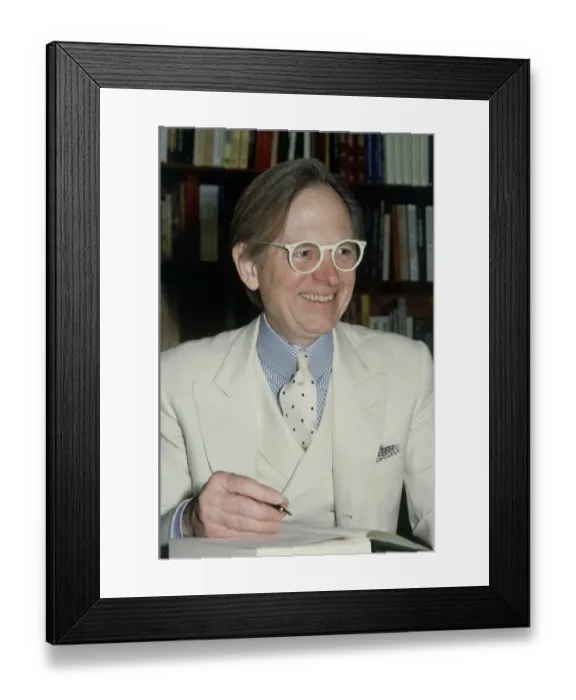 Framed Print : Tom Wolfe american author and journalist pictured during book signing for his first novel Framed Print : Tom Wolfe american author and journalist pictured during book signing for his first novel