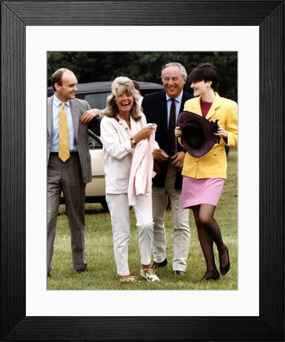 Framed Print : Jilly Cooper author, journalist & enterpreneur arrives at Polo match - The Queen Framed Print : Jilly Cooper author, journalist & enterpreneur arrives at Polo match - The Queen