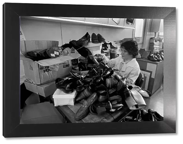 The Shoe Tester: Mrs. Isobel Bingham is a Shoe Inspector employed by the Footwear Testing