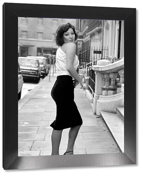 Lara wearing a new design stiletto heel. March 1975 75-01213-001