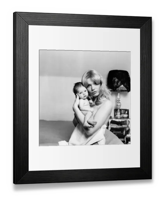 Framed Print : Mother and child. Model Erika Bergmann and Baby girl. Mother and baby, Erika and Ariane