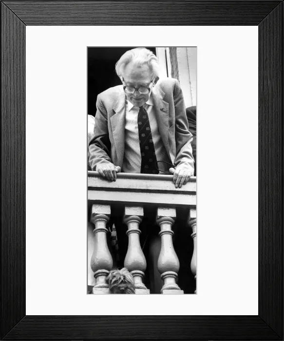Framed Print : Durham Miners Gala - Michael Foots dog looks on from his vantage point at the march Framed Print : Durham Miners Gala - Michael Foots dog looks on from his vantage point at the march