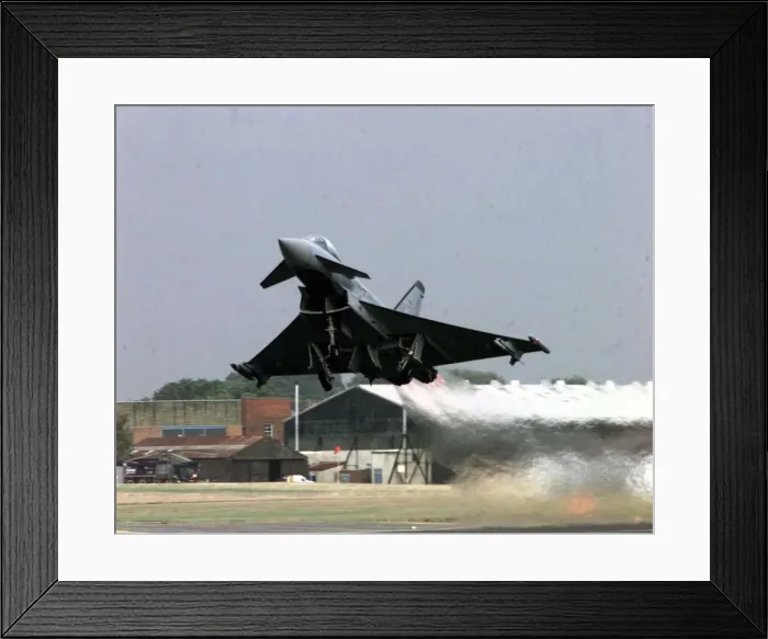 Framed Print : Typhoon Eurofighter taking off at Farnborough Air Show. 7th September 1998 Framed Print : Typhoon Eurofighter taking off at Farnborough Air Show. 7th September 1998