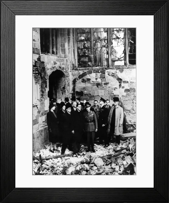 Framed Print : King George VI visited Coventry this morning and spent four hours sharing in the city