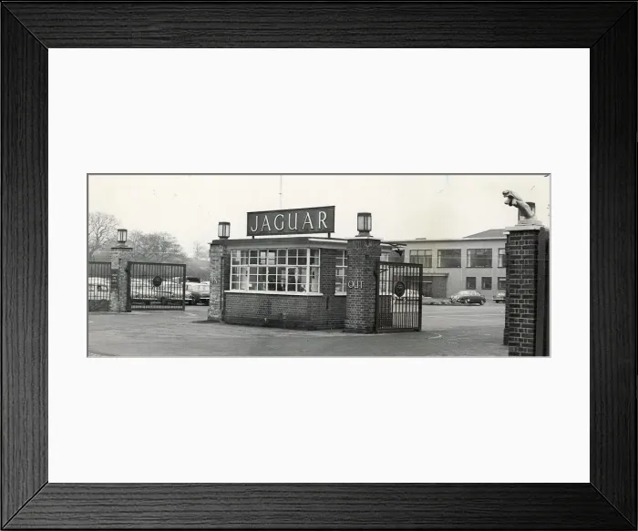 Framed Print : Jaguar Cars entrance, Browns Lane, Coventry. 4th March 1969 Framed Print : Jaguar Cars entrance, Browns Lane, Coventry. 4th March 1969
