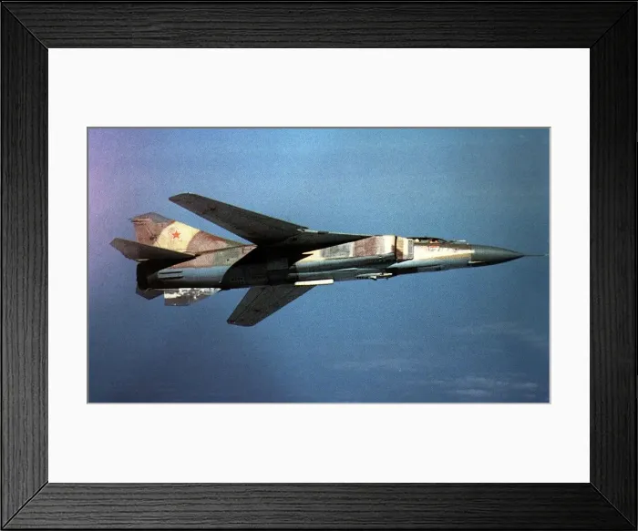 Framed Print : A Soviet Air Force Mig 27 ground attack aircraft, NATO code name Flogger Framed Print : A Soviet Air Force Mig 27 ground attack aircraft, NATO code name Flogger
