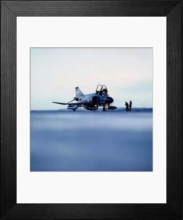 Framed Print : A MacDonald Douglas Phantom F4 aircraft of Number Six Squadron prepares for take off