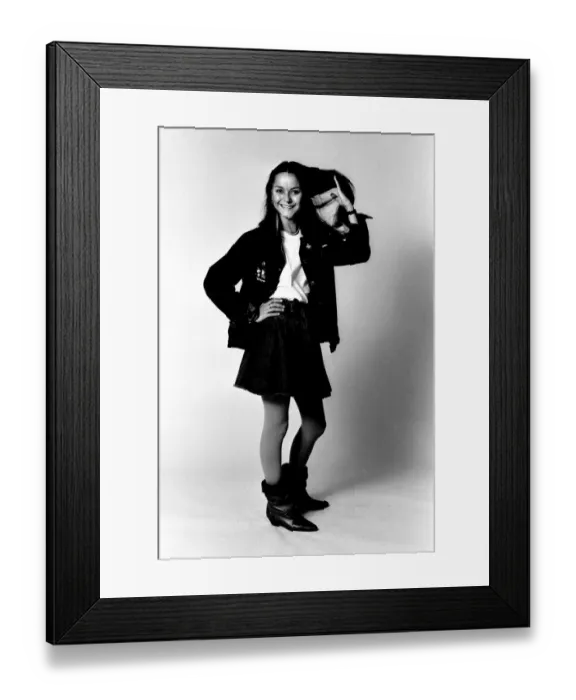Framed Print : Actress Leonie Mellinger models for the Evening Chronicle 5 March 1982 Framed Print : Actress Leonie Mellinger models for the Evening Chronicle 5 March 1982