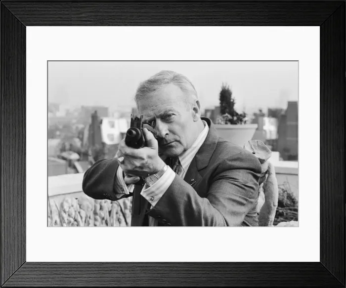 Framed Print : British actor Edward Woodward, who plays ex-agent Robert McCall in the American
