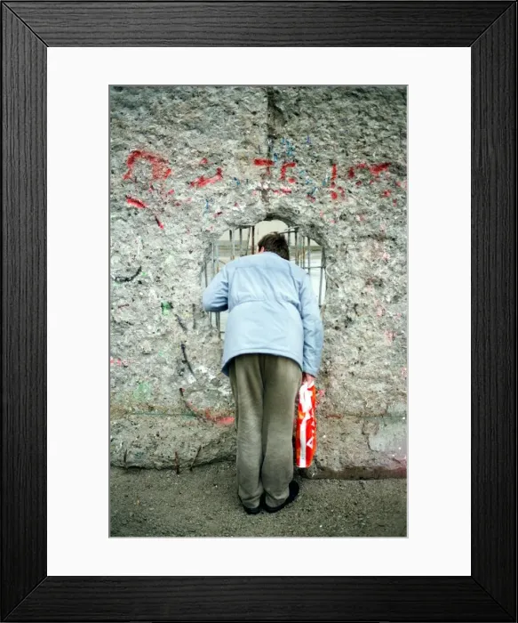 Framed Print : West Berlin, Germany 3 months after relaxation of border crossing by GDR Government
