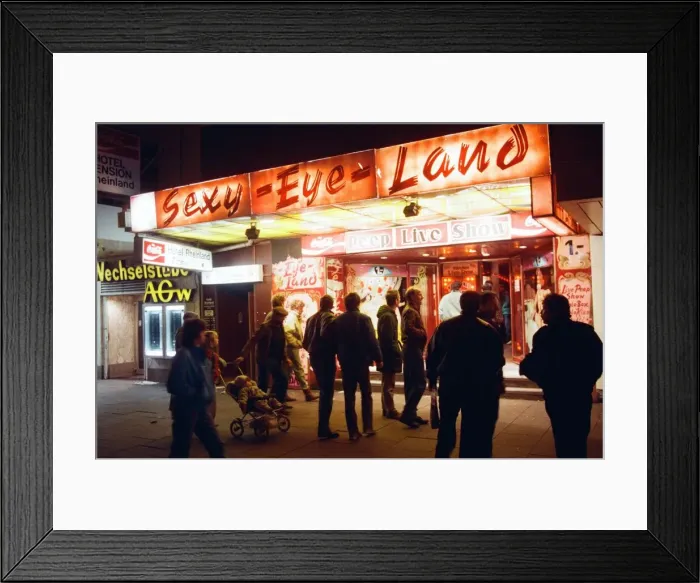 Framed Print : Red light district in Hamburg, West Germany, also known as The Reeperbahn Framed Print : Red light district in Hamburg, West Germany, also known as The Reeperbahn
