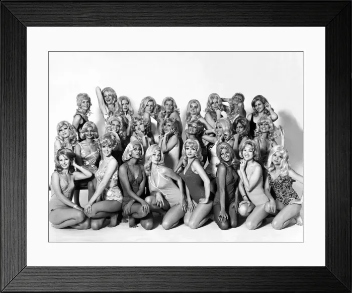 Framed Print : Miss World entrants Back row L to R Miss Austria Miss Germany Miss Switzerland Miss Framed Print : Miss World entrants Back row L to R Miss Austria Miss Germany Miss Switzerland Miss