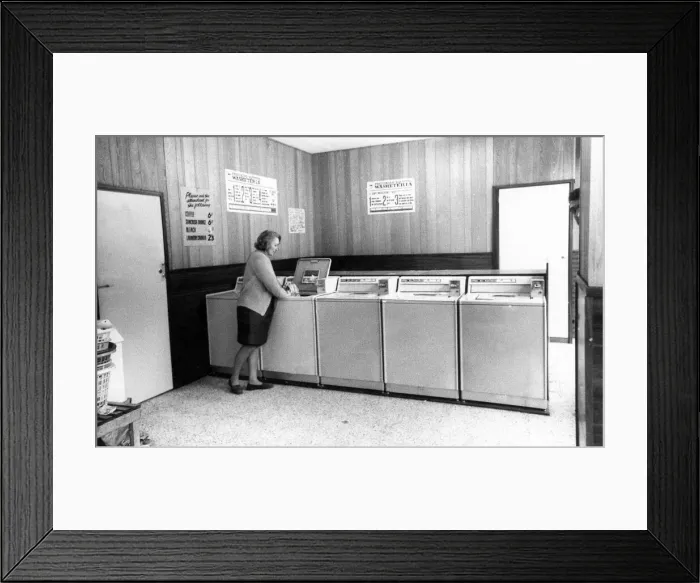 Framed Print : A typical laundry in January 1970. Gaywash (Newcastle) Ltd. in Sunderland Framed Print : A typical laundry in January 1970. Gaywash (Newcastle) Ltd. in Sunderland