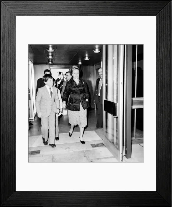 Framed Print : Royalty: Princess Muna of Jordan and two sons. Princess Muna of Jordan with her two sons Framed Print : Royalty: Princess Muna of Jordan and two sons. Princess Muna of Jordan with her two sons