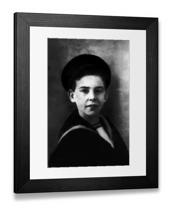 Framed Print : 1940 - 14 year old Sean Connery in his Sea Cadet uniform