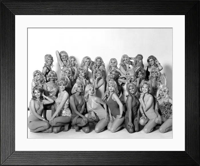 Framed Print : Miss World Contestants November 1972