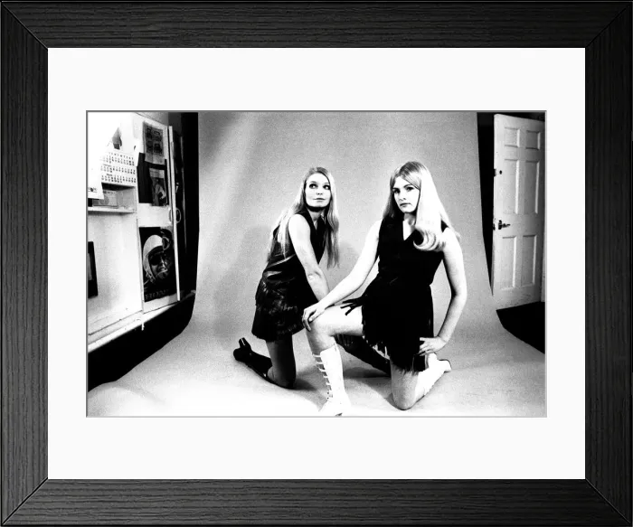 Framed Print : A fashion shoot from 13 April 1970 - Models wear dresses with knee lenght boots Framed Print : A fashion shoot from 13 April 1970 - Models wear dresses with knee lenght boots