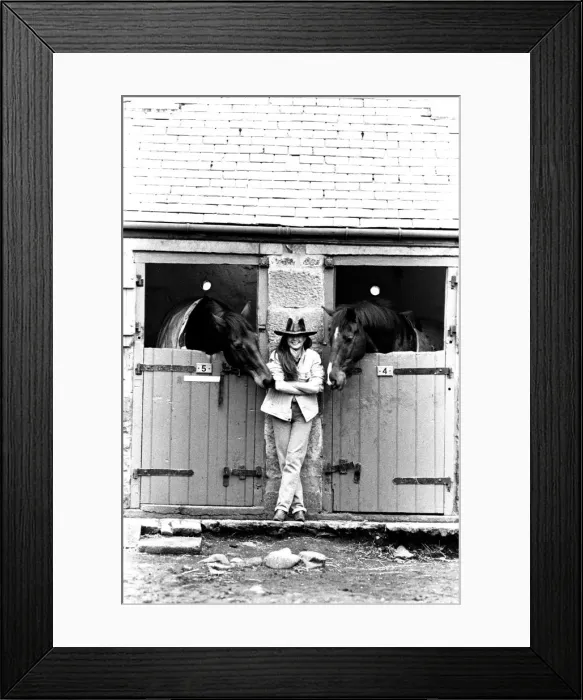 Framed Print : A model wearing Levi 501 denim jeans 4 February 1986 Framed Print : A model wearing Levi 501 denim jeans 4 February 1986