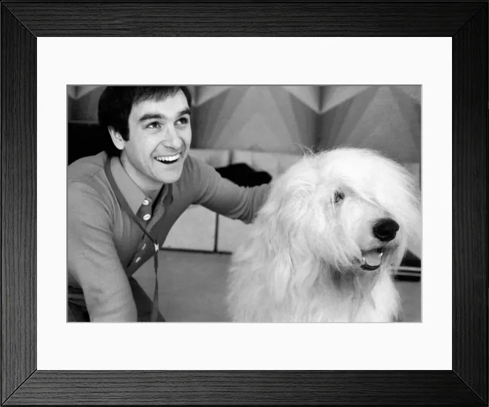 Framed Print : Peter Shelley and Dog. March 1975 75-01635-001 Framed Print : Peter Shelley and Dog. March 1975 75-01635-001