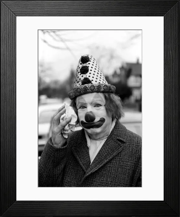 Framed Print : Child Entertainer: Mr. Blower the clown. March 1981 PM 81-01186-002 Framed Print : Child Entertainer: Mr. Blower the clown. March 1981 PM 81-01186-002