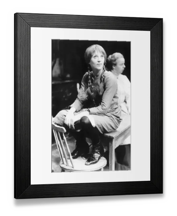 Framed Print : Actress Polly James April 1969 on stage at the New Theatre where she is