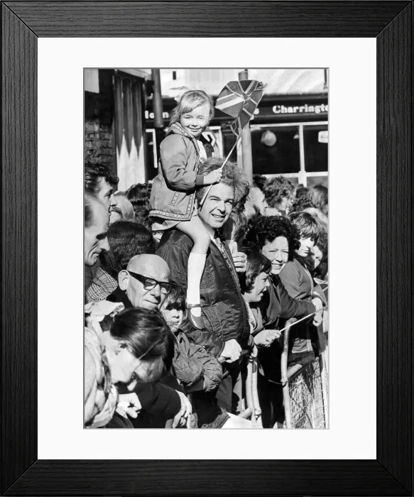 Framed Print : Durham Miners Gala - crowds watch the parade Framed Print : Durham Miners Gala - crowds watch the parade