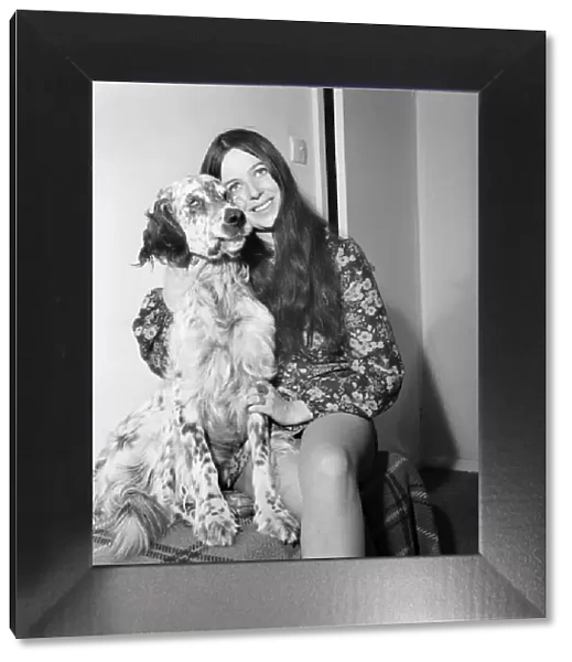 Glamourous Pat Wrigley and her dog Tim. July 1970 70-6838