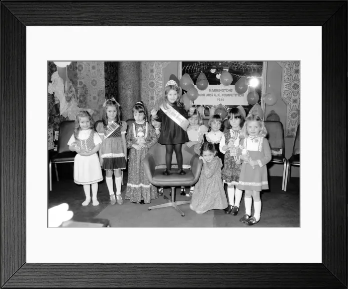 Framed Print : Children: Cute: Competitions: Tiny Tots Line Up For Mini Miss U. K Framed Print : Children: Cute: Competitions: Tiny Tots Line Up For Mini Miss U. K