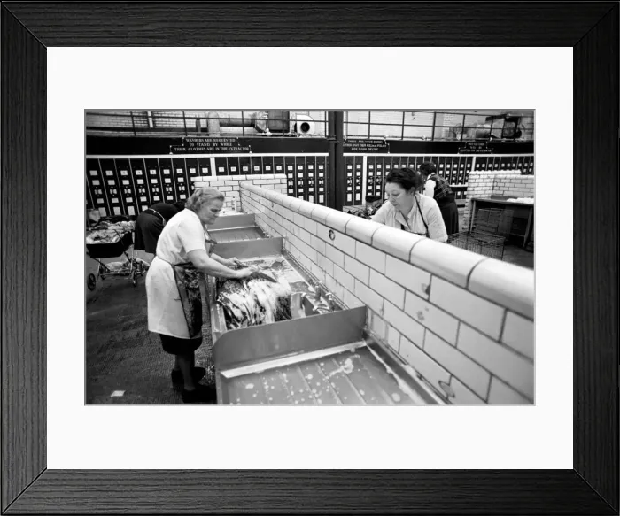 Framed Print : Glasgow Steamies. General scenes of women doing the laundry in a steamies in the Gorbals Framed Print : Glasgow Steamies. General scenes of women doing the laundry in a steamies in the Gorbals