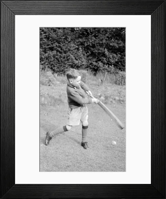 Framed Print : Children playing Cricket 25th May 1955 Framed Print : Children playing Cricket 25th May 1955