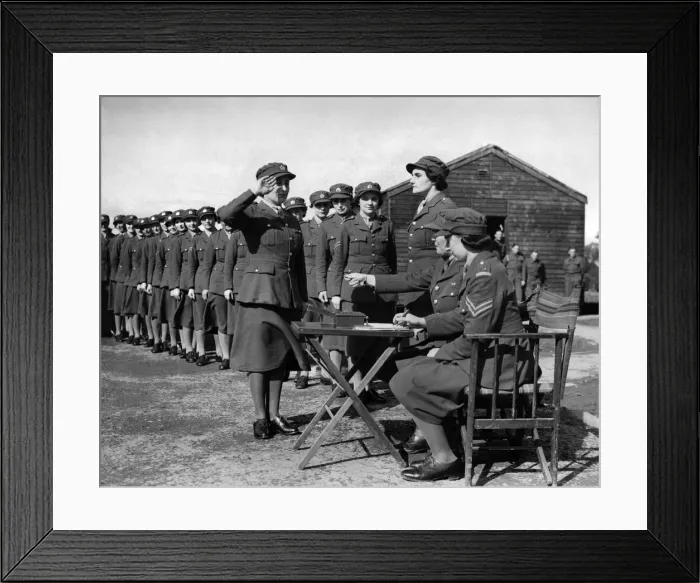 Framed Print : Women of the ATS Pay Parade April 1940 Framed Print : Women of the ATS Pay Parade April 1940