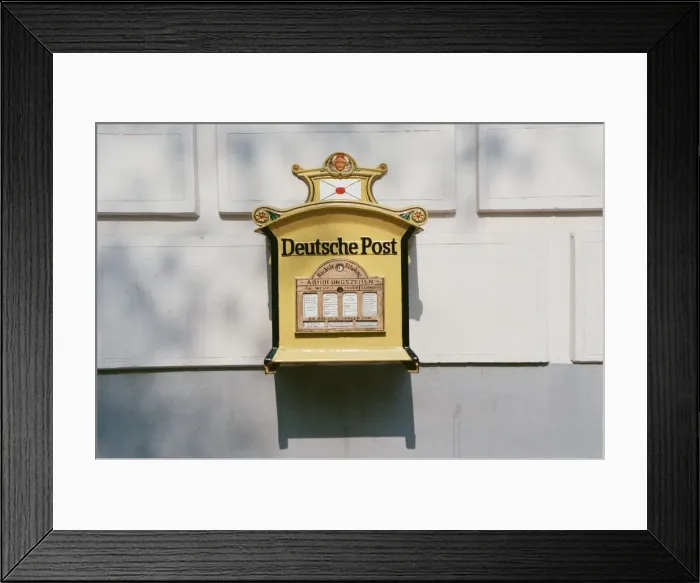 Framed Print : Post Office Box on wall in East Berlin, Germany 22nd September 1989 Framed Print : Post Office Box on wall in East Berlin, Germany 22nd September 1989