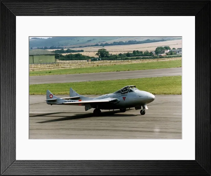 Framed Print : A DeHavilland Vampire pictured at the Wroughton Air Show. 30th August 1993 Framed Print : A DeHavilland Vampire pictured at the Wroughton Air Show. 30th August 1993