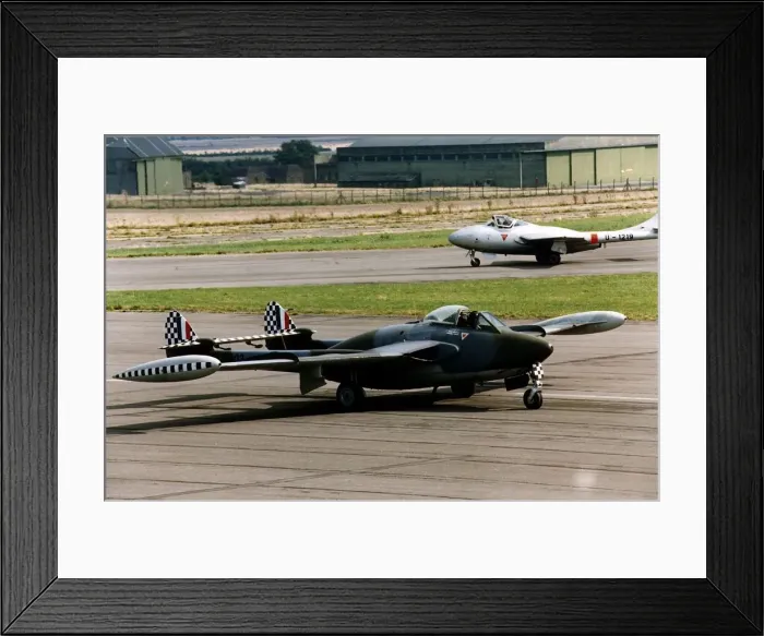 Framed Print : A De Havilland DH112 Venom aircraft, retired and now privately owned and displayed Framed Print : A De Havilland DH112 Venom aircraft, retired and now privately owned and displayed