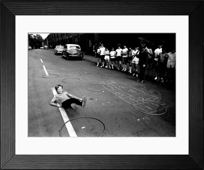 Framed Print : School children take part in a play in the streets of Wallsend Framed Print : School children take part in a play in the streets of Wallsend