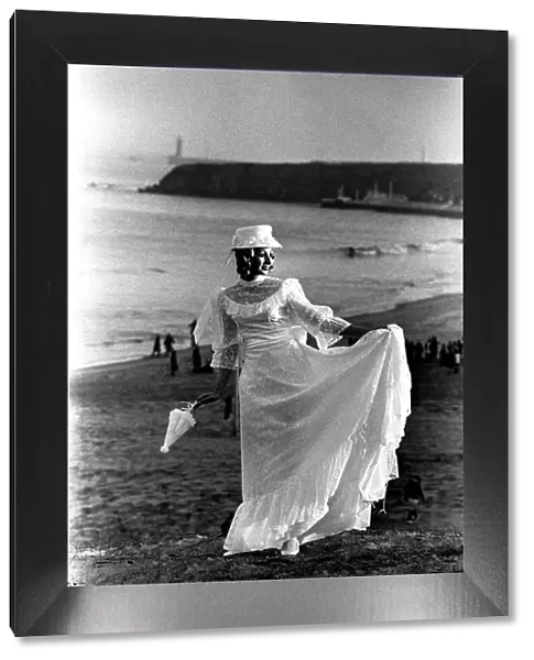 A fashion shoot featuring wedding dresses down at the Coast 21 January 1972