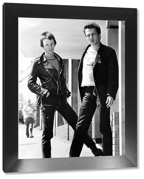Joe Strummer (right) and Nicholas Headon members of the puck rock band The Clash pictured