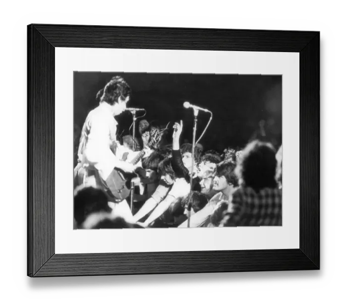 Framed Print : The punk rock group The Clash in concert at the Students Union