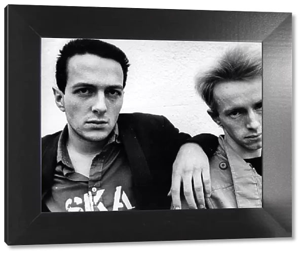 Joe Strummer (left) and Nicholas Headon members of the puck rock band The Clash after