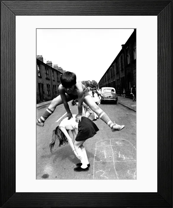 Framed Print : School children take part in a play in the streets of Wallsend Framed Print : School children take part in a play in the streets of Wallsend