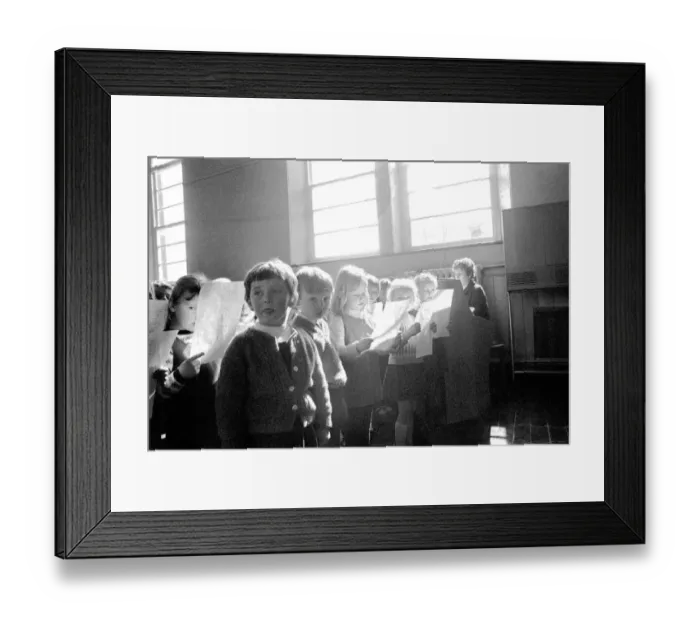 Framed Print : Pupils at Seaton Delaval First School, Tyne and Wear 14 April 1970 - The youngsters in Framed Print : Pupils at Seaton Delaval First School, Tyne and Wear 14 April 1970 - The youngsters in