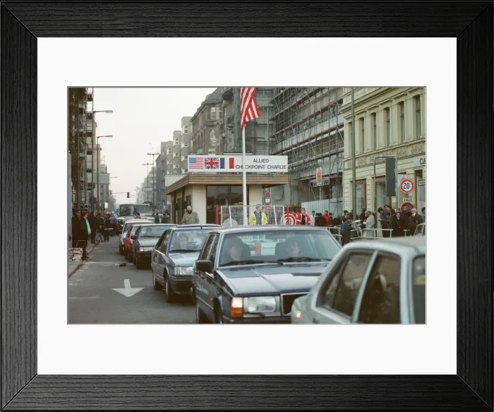 Framed Print : West Berlin, Germany, 10 days after relaxation of border crossing by GDR Government Framed Print : West Berlin, Germany, 10 days after relaxation of border crossing by GDR Government
