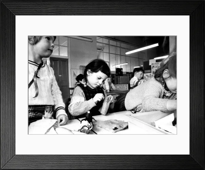 Framed Print : Pupils at Seaton Delaval First School, Tyne and Wear 14 April 1970 - youngsters enjoy a Framed Print : Pupils at Seaton Delaval First School, Tyne and Wear 14 April 1970 - youngsters enjoy a