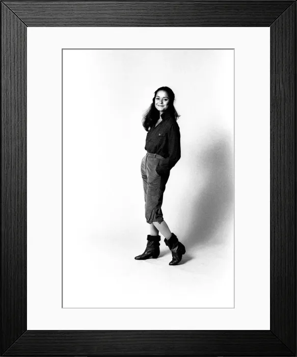 Framed Print : Actress Leonie Mellinger models for the Evening Chronicle 5 March 1982 Framed Print : Actress Leonie Mellinger models for the Evening Chronicle 5 March 1982