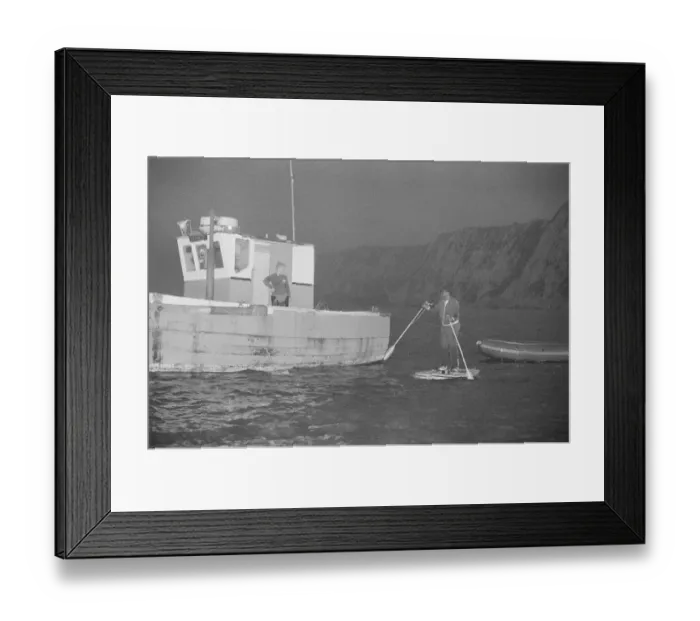 Framed Print : Cross Channel Walker 25th August 1978 U. S. Army sgt Walter C