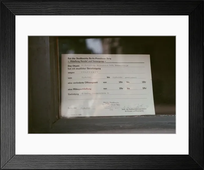 Framed Print : Shops & restaurants are closed in East Berlin, Germany 22nd September 1989 Framed Print : Shops & restaurants are closed in East Berlin, Germany 22nd September 1989