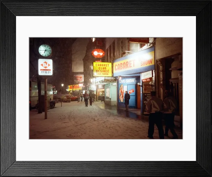 Framed Print : Red light district in Hamburg, West Germany, also known as The Reeperbahn Framed Print : Red light district in Hamburg, West Germany, also known as The Reeperbahn