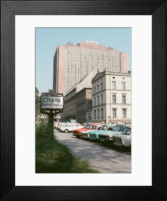 Framed Print : Charity Hospital in East Berlin; which is suffering from a shortage of qualified medical