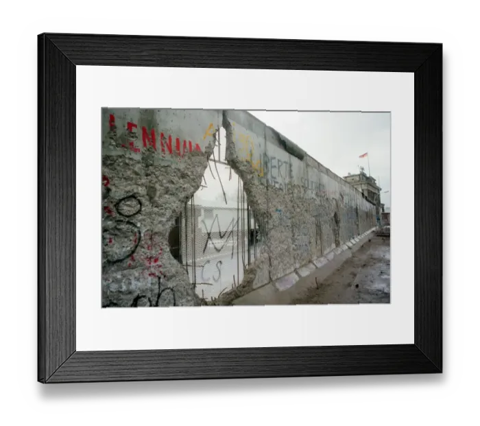 Framed Print : West Berlin, Germany 3 months after relaxation of border crossing by GDR Government Framed Print : West Berlin, Germany 3 months after relaxation of border crossing by GDR Government